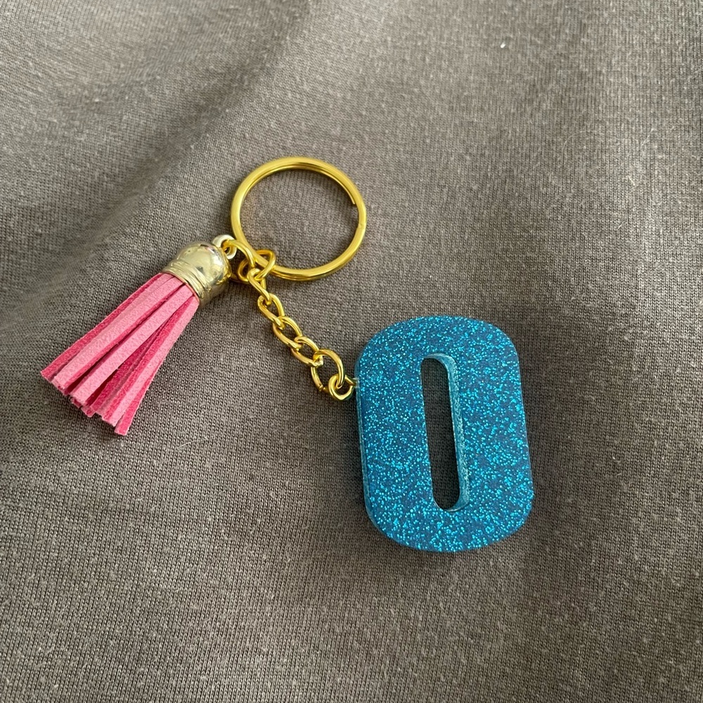 Handmade Number "0” (Zero) Keychain